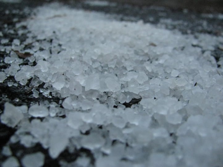 Road salts can be very hard on the lawn and the soil.