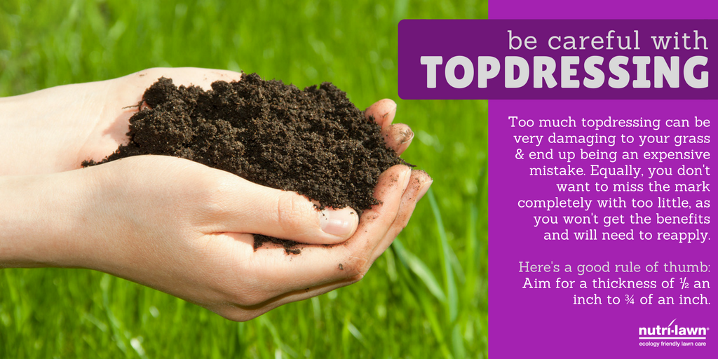 Topdressing is a great way to add more organic matter to your lawn before winter.