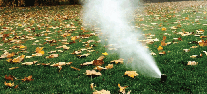 Irrigation blowout should happen in late October